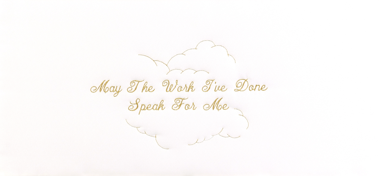 May The Work Ive Done White Gold Faux